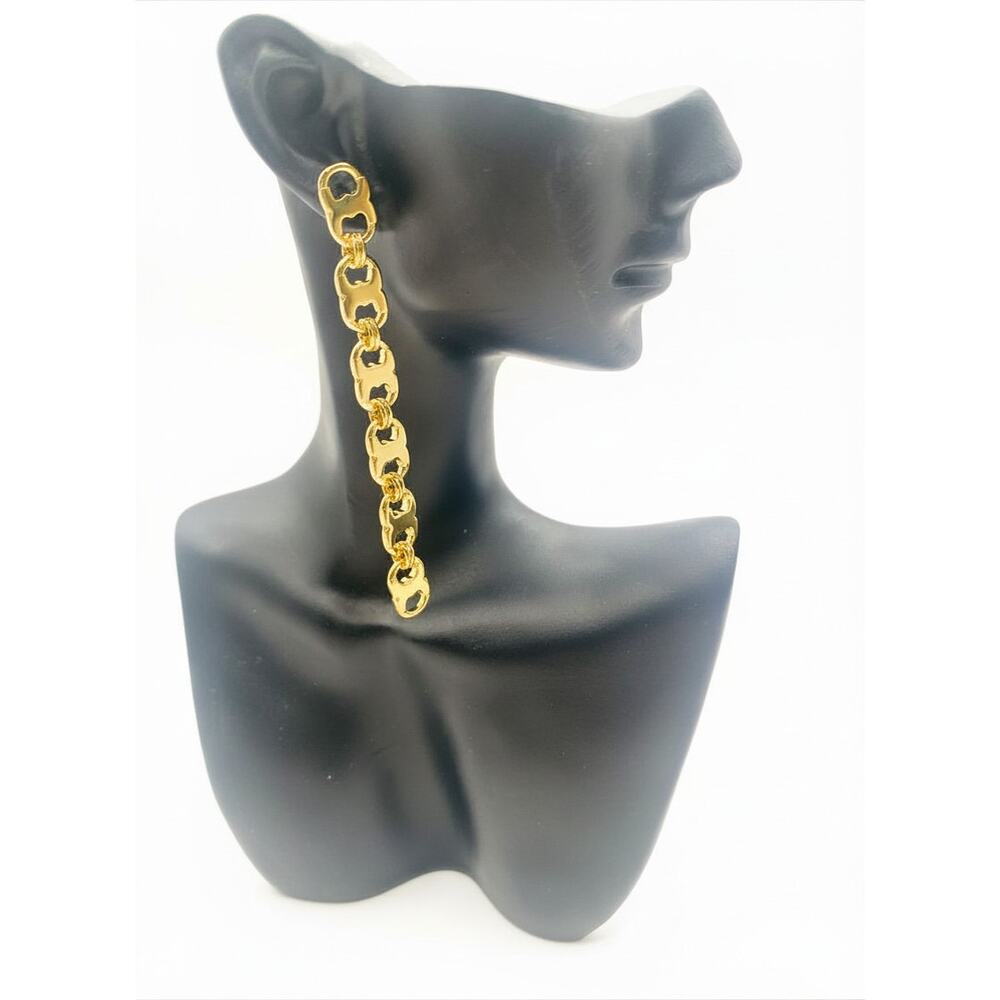 Tory Burch Gemini Link drop Earrings in a gold-tone finish - Picture 3 of 5
